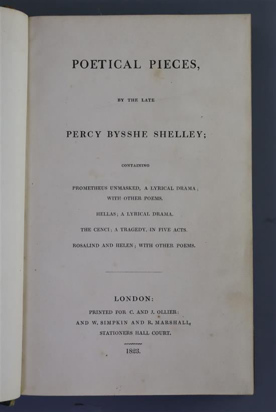Shelley, Percy Bysshe - Poetical Pieces .... containing Prometheus Unmasked .... Hellas ... The Cenci ...
